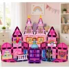 LEAN TOYS magneettiset rakennuspalikat prinsessalinna pinkki 38 kpl