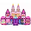 LEAN TOYS magneettiset rakennuspalikat prinsessalinna pinkki 38 kpl