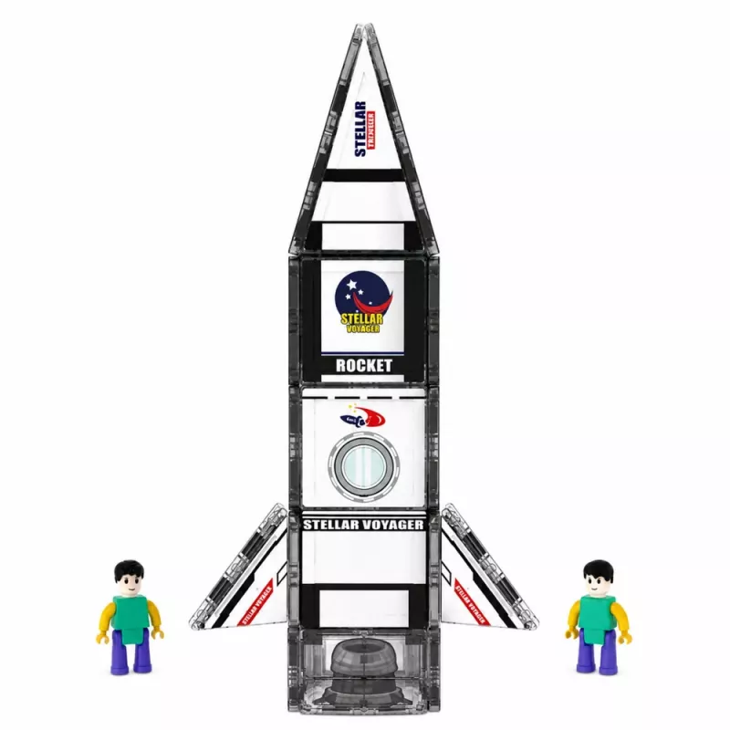 LEAN TOYS magneettiset rakennuspalikat avaruusraketti hahmot 26 kpl