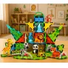 LEAN TOYS magneettiset rakennuspalat villieläimet viidakko ZOO 52 kpl