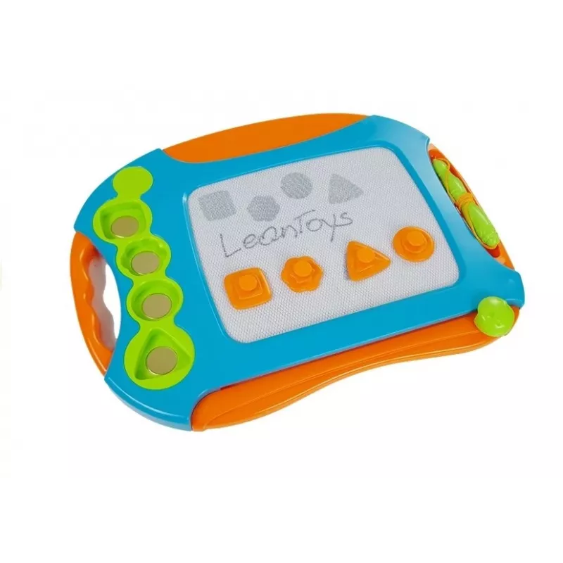 LEAN TOYS magneettinen piirustustaulu geometrisilla leimoilla