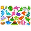LEAN TOYS magneettinen palapelikirja dinosaurukset värikkäät magneetit 30 kpl