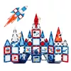 LEAN TOYS Magnetic Space Windows rakennuspalikat 90 osaa – ABS-muovi STEM-rakennussarja