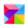 LEAN TOYS magneettiset tangram-palikat värikäs palapeli-tarrasarja 9 kpl
