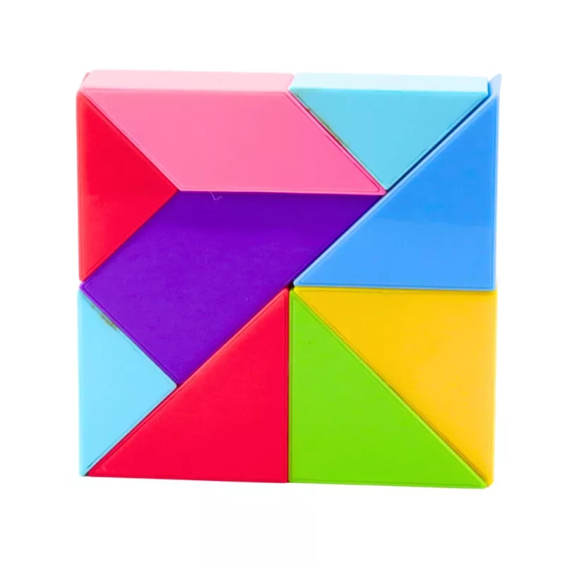 LEAN TOYS magneettiset tangram-palikat värikäs palapeli-tarrasarja 9 kpl