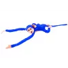 LEAN TOYS Mascot pehmoapina vauvalla, sininen 90 cm