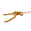 LEAN TOYS Mascot pehmoapina vauvalla, vaaleanruskea 90 cm