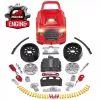 LEAN TOYS mekaniikkasarja, purettava kuorma-auto, korjaamotyökalut