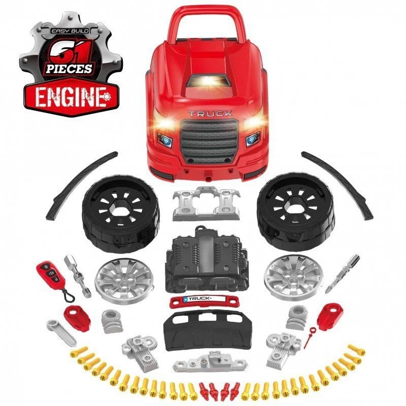 LEAN TOYS mekaniikkasarja, purettava kuorma-auto, korjaamotyökalut