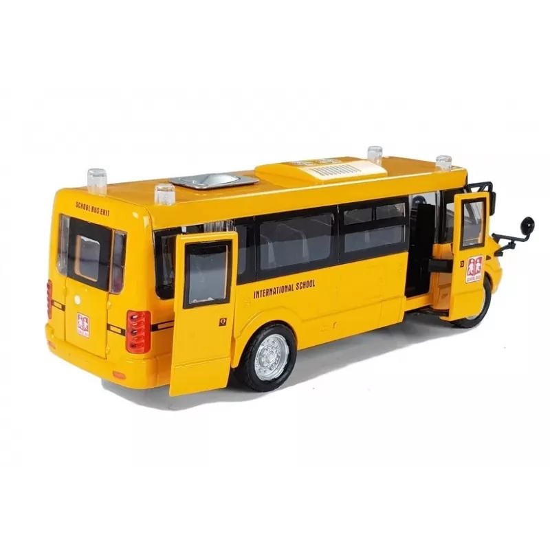 LEAN TOYS metalli koulubussi kitkavetoisella painevalumalli