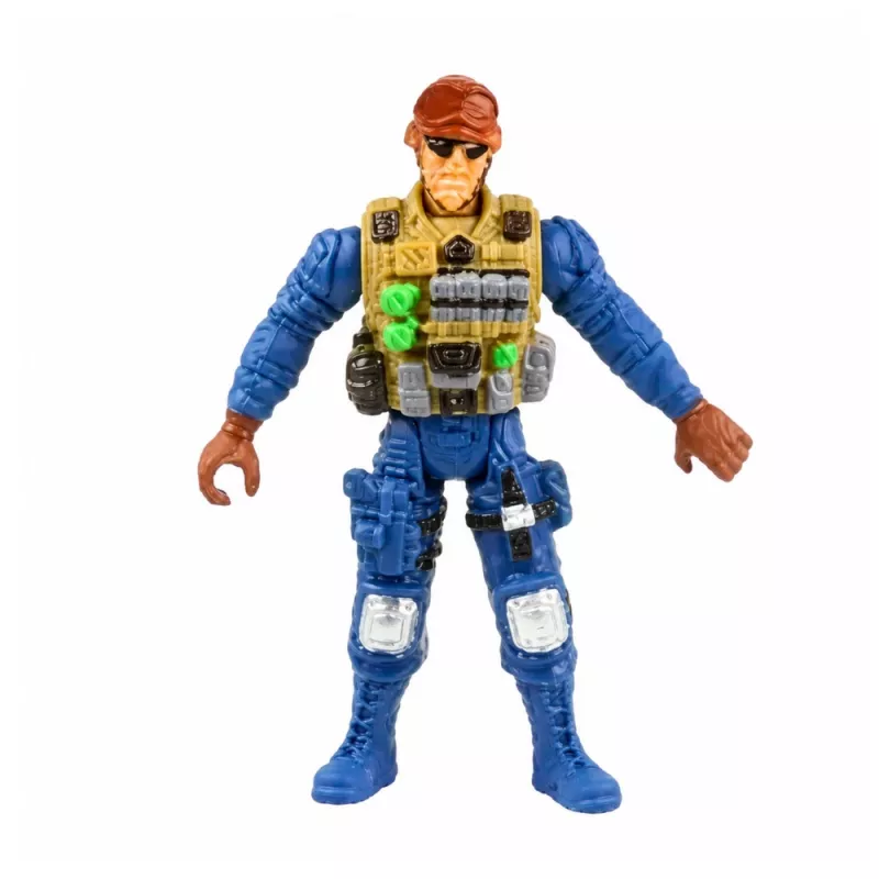 LEAN TOYS sotilastaistelukone sotilashahmolla, raketinheittimillä, valoilla ja äänillä