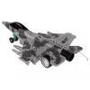 LEAN TOYS sotilashävittäjä kauko-ohjattava RC-lentokone harmaa valot