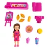 LEAN TOYS mini nukkesarja kassakoneella, myyjä, hampurilainen, jäätelötarvikkeet