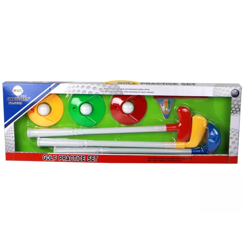 LEAN TOYS minigolf-sarja lapsille, mailat, 12-osainen