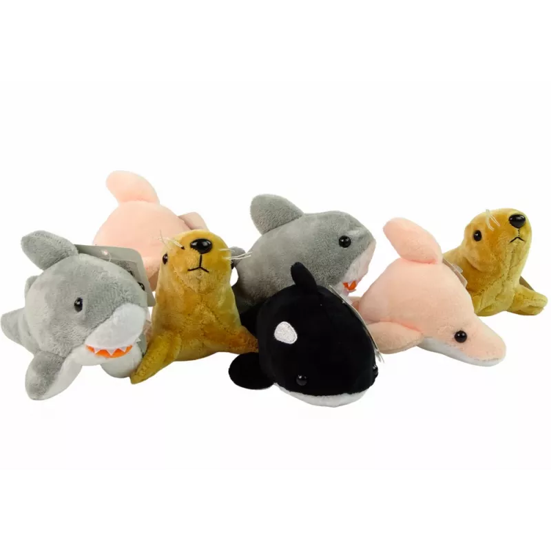 LEAN TOYS Mini pehmo merieläimet 4 mallia