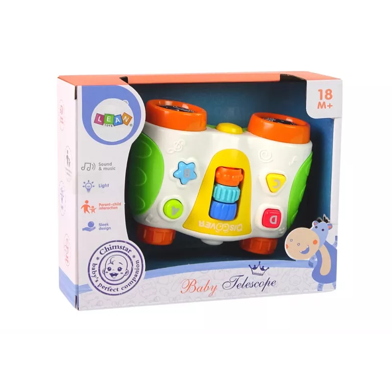 LEAN TOYS Monitoiminen interaktiivinen kiikari vauvoille vauvakaukoputki