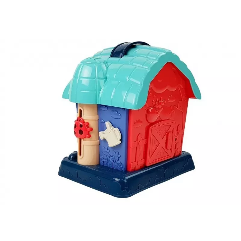 LEAN TOYS Music Barn eläimet maatilan äänet musiikki vaaleanpunainen