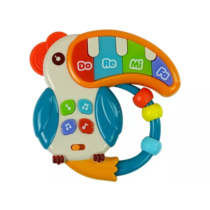 LEAN TOYS musiikkipiano papukaija äänet valot helmet