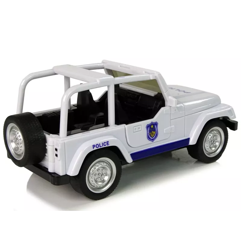LEAN TOYS off-road-poliisiauto valkoinen