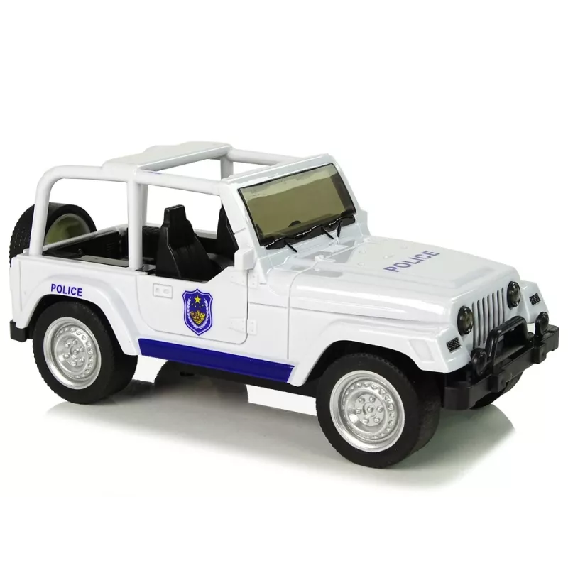LEAN TOYS off-road-poliisiauto valkoinen