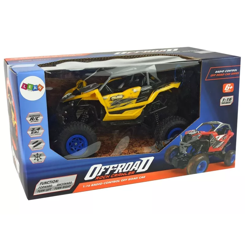 LEAN TOYS off-road-kauko-ohjattava 2,4 GHz 1:16 keltainen