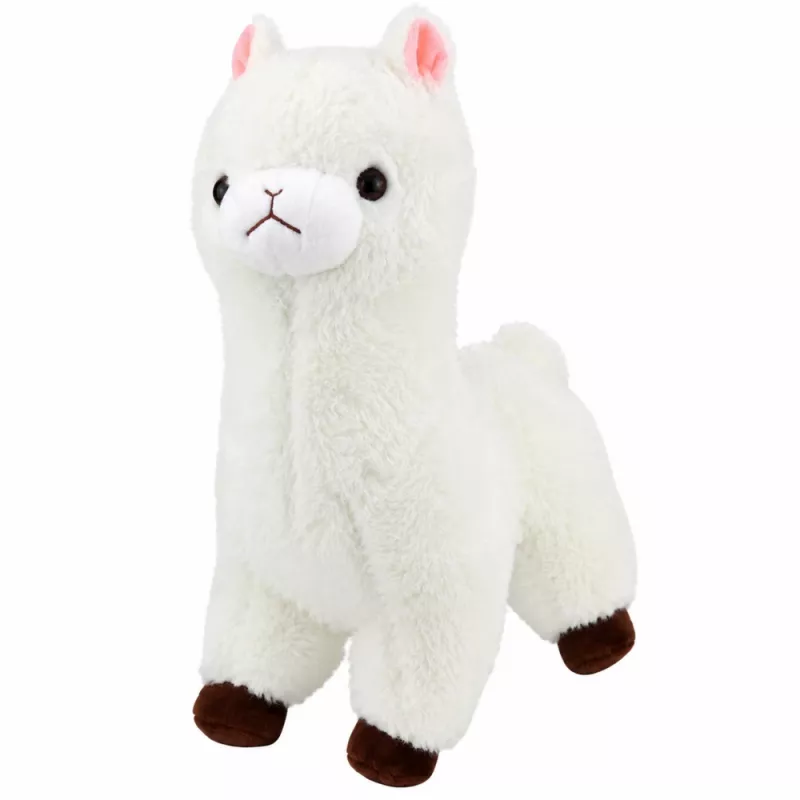LEAN TOYS pehmoalpakka pehmeä valkoinen turkki 28 cm