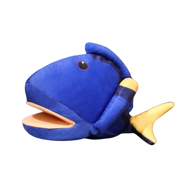 LEAN TOYS pehmeä sininen kala maskotti nukke 25 cm