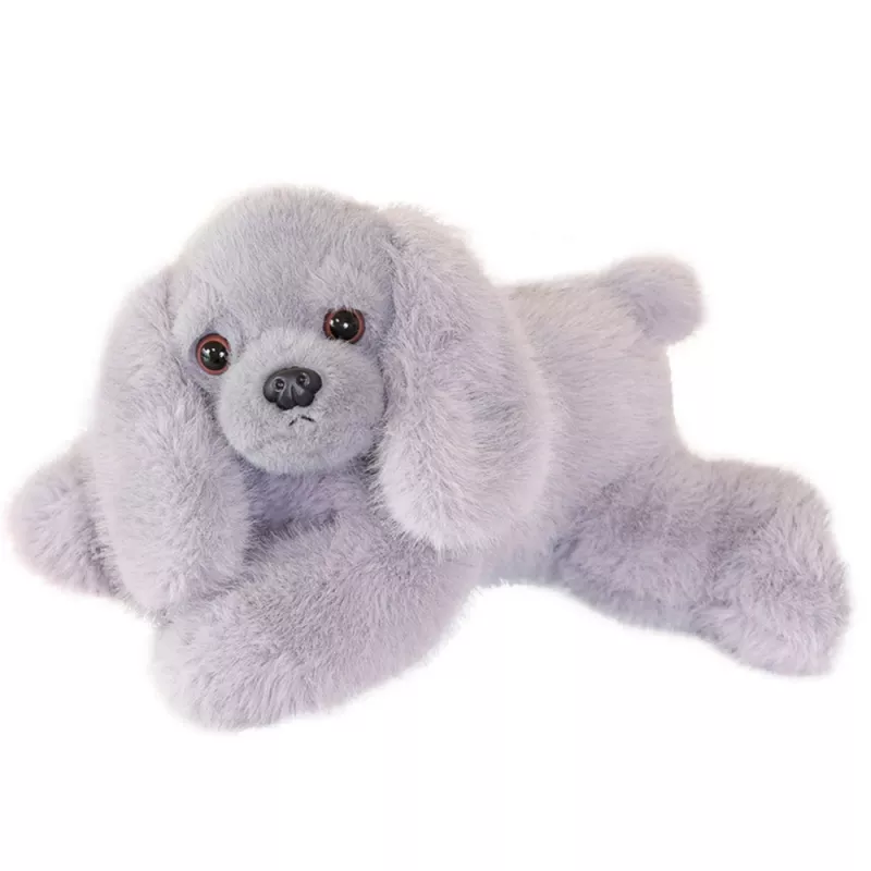 LEAN TOYS pehmo cocker spaniel -koira painotetuilla tassuilla, harmaa, 30 cm