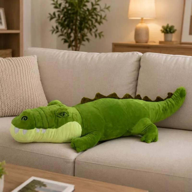 LEAN TOYS pehmokrokotiili maskotti kusieläin realistinen vihreä 70cm