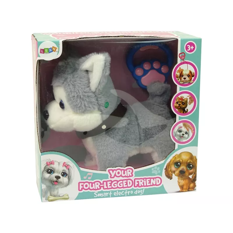 LEAN TOYS pehmo koira interaktiivinen opetuksellinen hihna laulut kävelyt