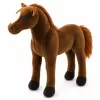 LEAN TOYS pehmohevonen pehmolelu tummanruskea 40 cm x 37 cm