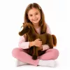 LEAN TOYS pehmohevonen pehmolelu tummanruskea 40 cm x 37 cm
