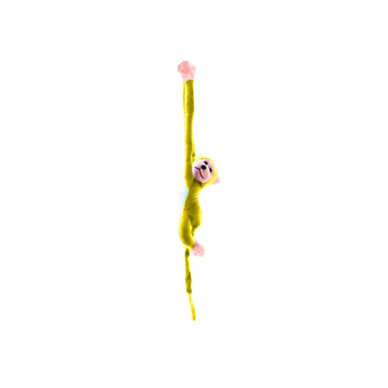 LEAN TOYS pehmoapina maskotti äänellä, keltainen 80 cm