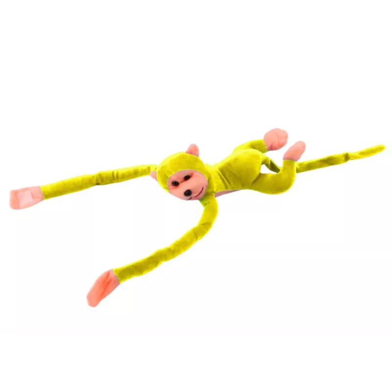 LEAN TOYS pehmoapina maskotti äänellä, keltainen 80 cm