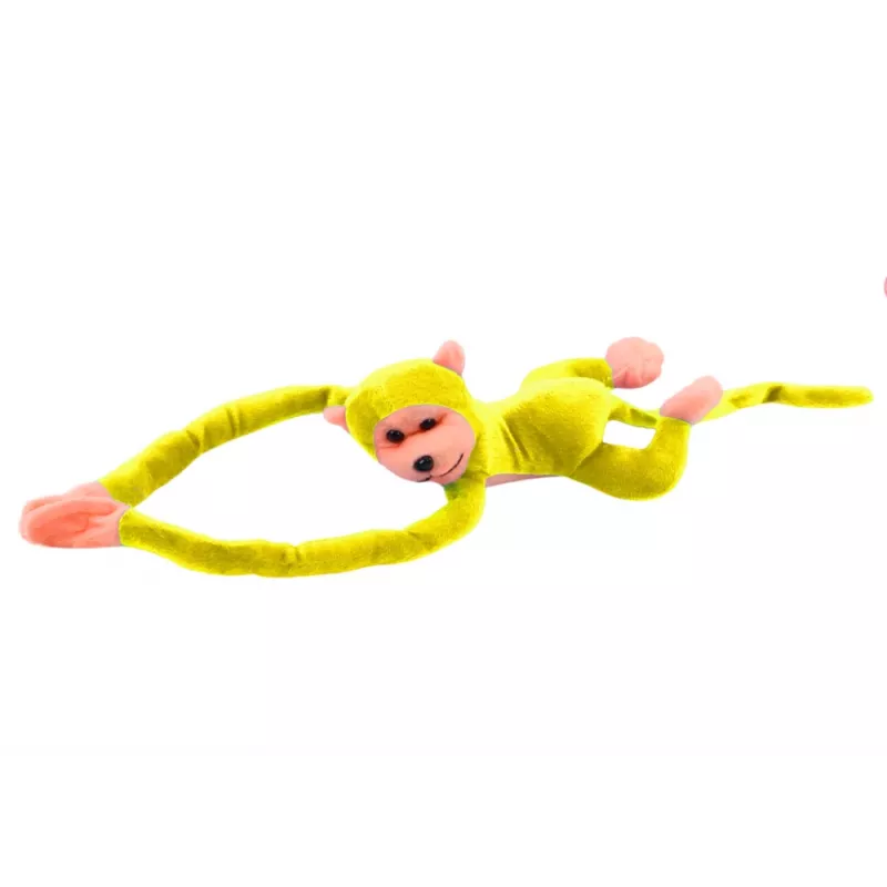 LEAN TOYS pehmoapina maskotti äänellä, keltainen 80 cm