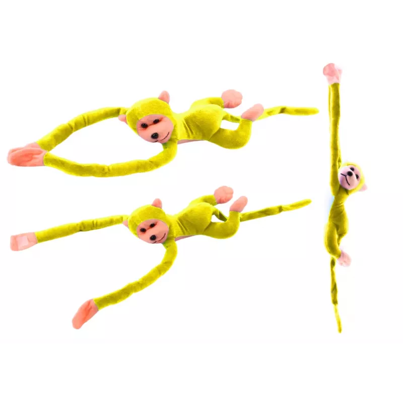 LEAN TOYS pehmoapina maskotti äänellä, keltainen 80 cm
