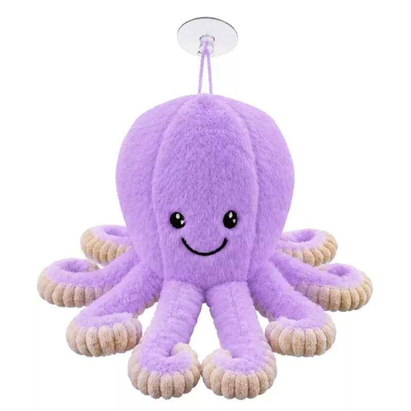 LEAN TOYS pehmoinen mustekalalelu imukupilla, violetti, 16 cm