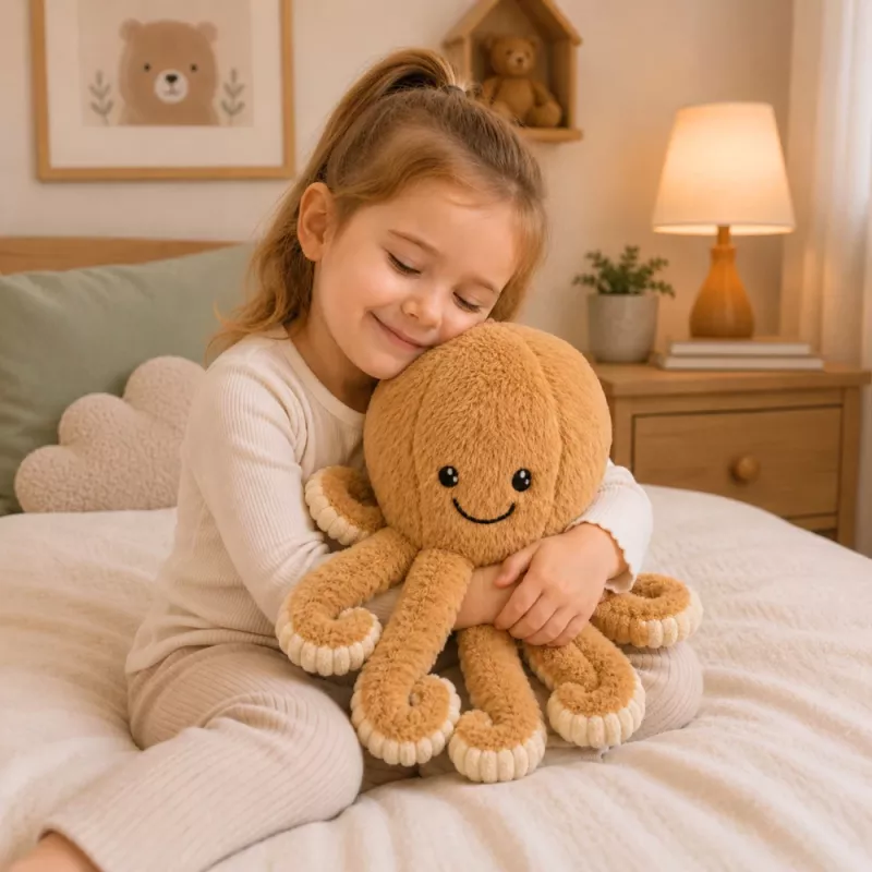 LEAN TOYS pehmeä tursas joustavilla lonkeroilla, beige 50 cm – pehmeä pehmolelu