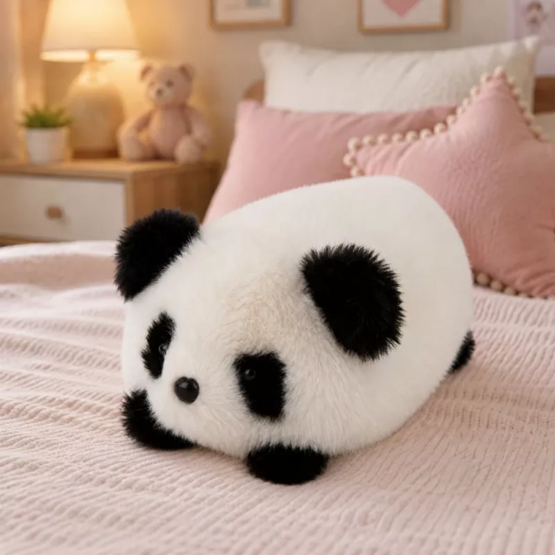 LEAN TOYS pehmoinen panda pehmolelu musta ja valkoinen 16 cm