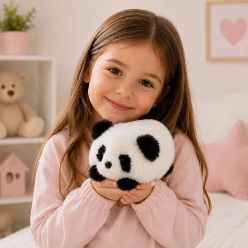 LEAN TOYS pehmoinen panda pehmolelu musta ja valkoinen 16 cm