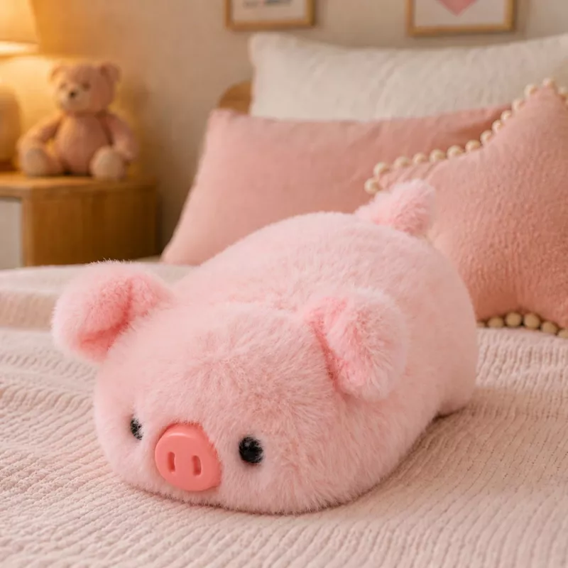 LEAN TOYS pehmoinen possumaskotti pehmeä pehmolelu pinkki 16 cm