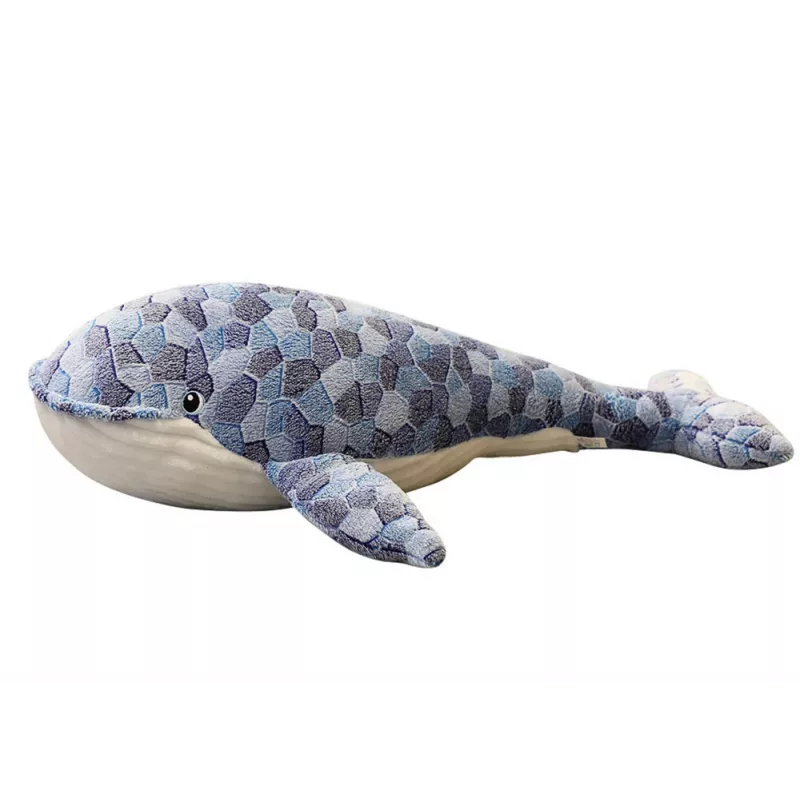 LEAN TOYS pehmeä valas maskotti harmaa 90 cm