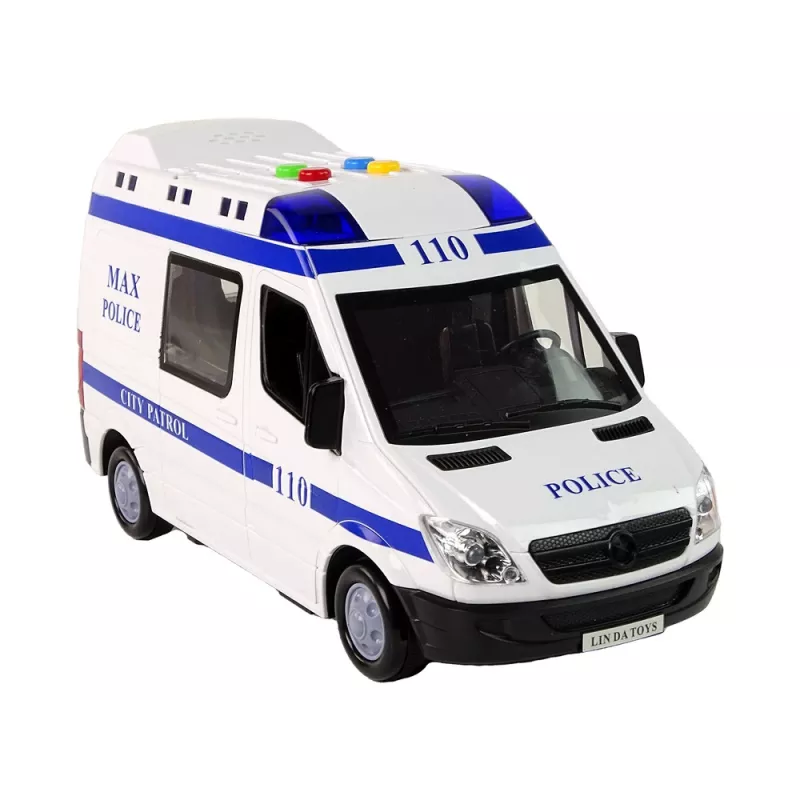 LEAN TOYS poliisiauto kitkavedolla, ääni ja valo
