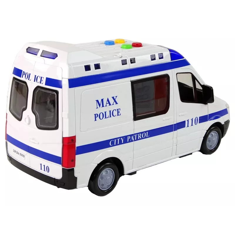 LEAN TOYS poliisiauto kitkavedolla, ääni ja valo