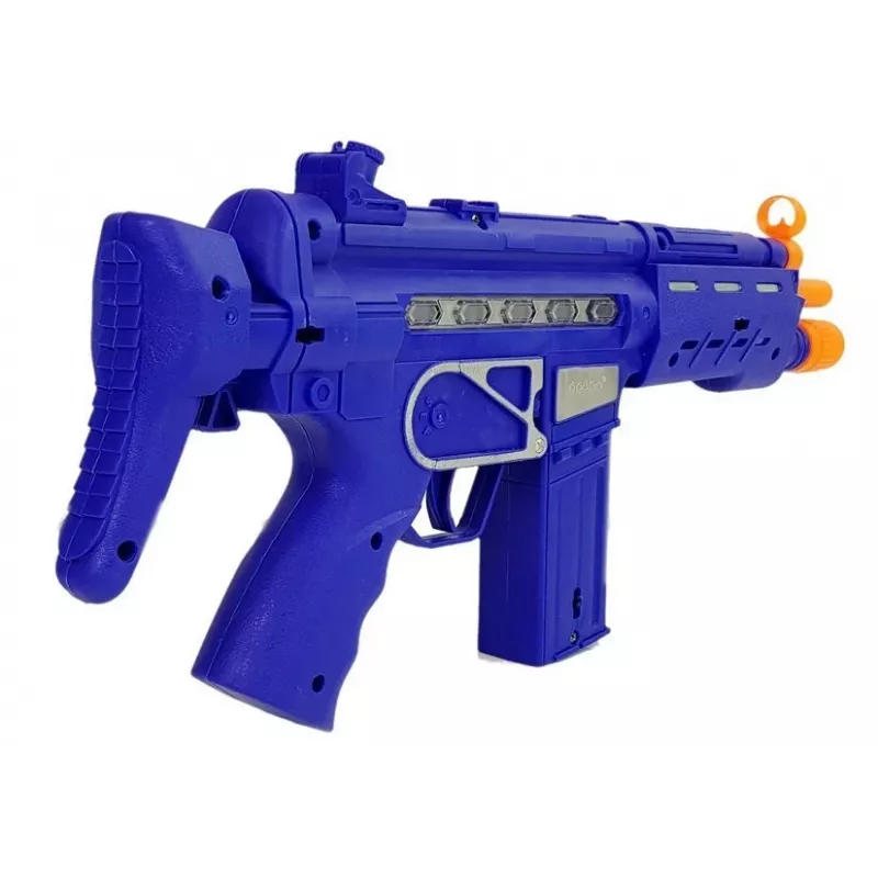 LEAN TOYS poliisisetti aseella ja merkillä, laivastonsininen, ääni- ja valotehosteet, 37 cm