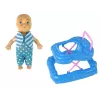 LEAN TOYS raskaana oleva vauvanukke pitkillä hiuksilla ja tarvikkeilla