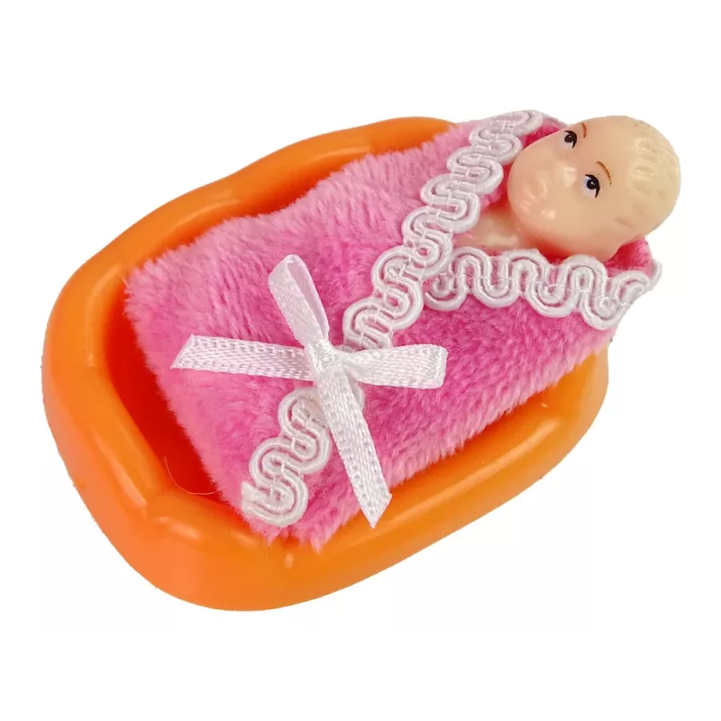 LEAN TOYS raskaana oleva vauvanukke pitkillä hiuksilla ja tarvikkeilla