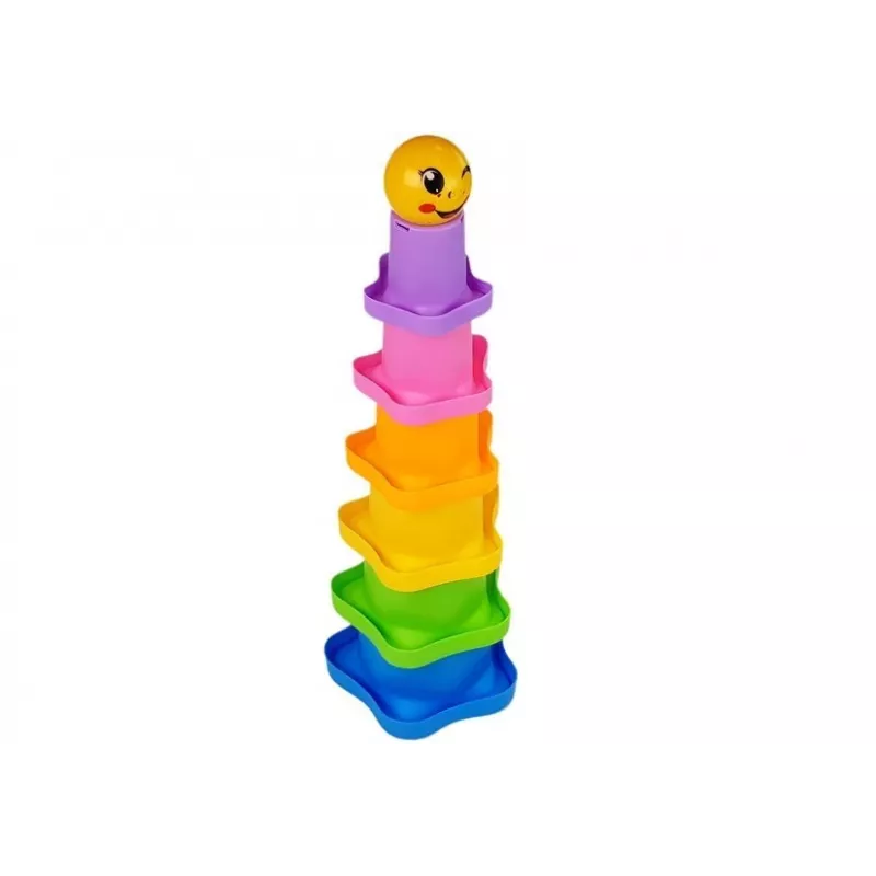 LEAN TOYS Pyramidikupit vauvoille tähdet