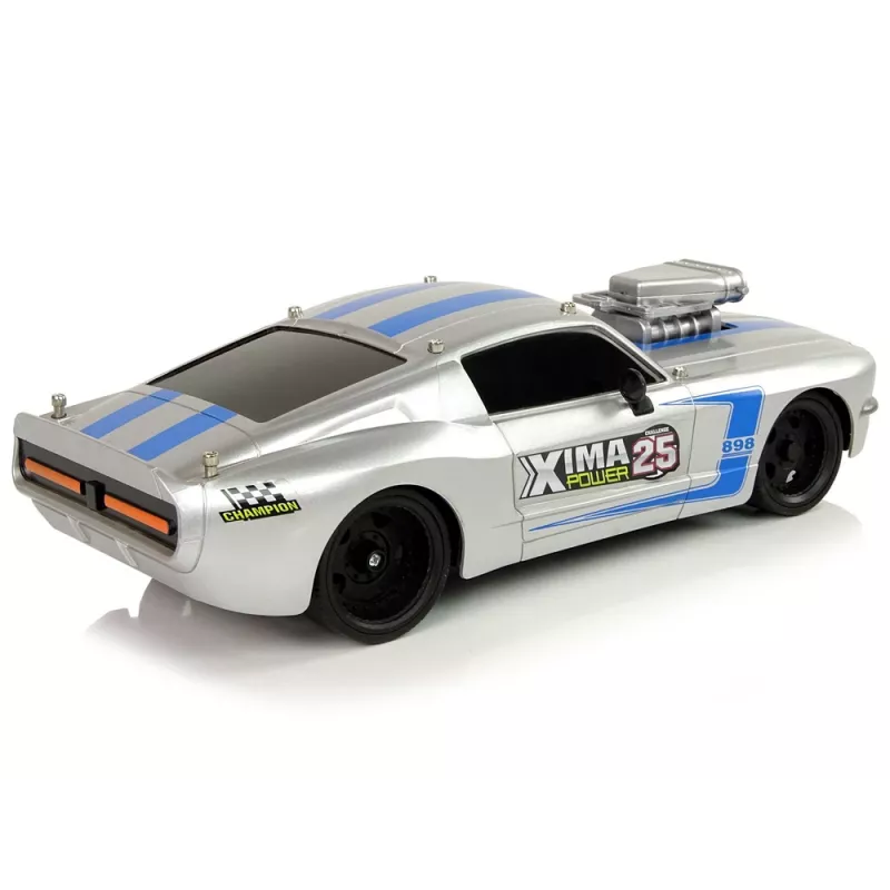 LEAN TOYS R/C-urheiluauto 1:16 hopea siniset raidat ohjain