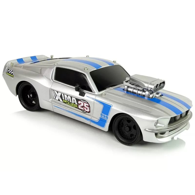 LEAN TOYS R/C-urheiluauto 1:16 hopea siniset raidat ohjain